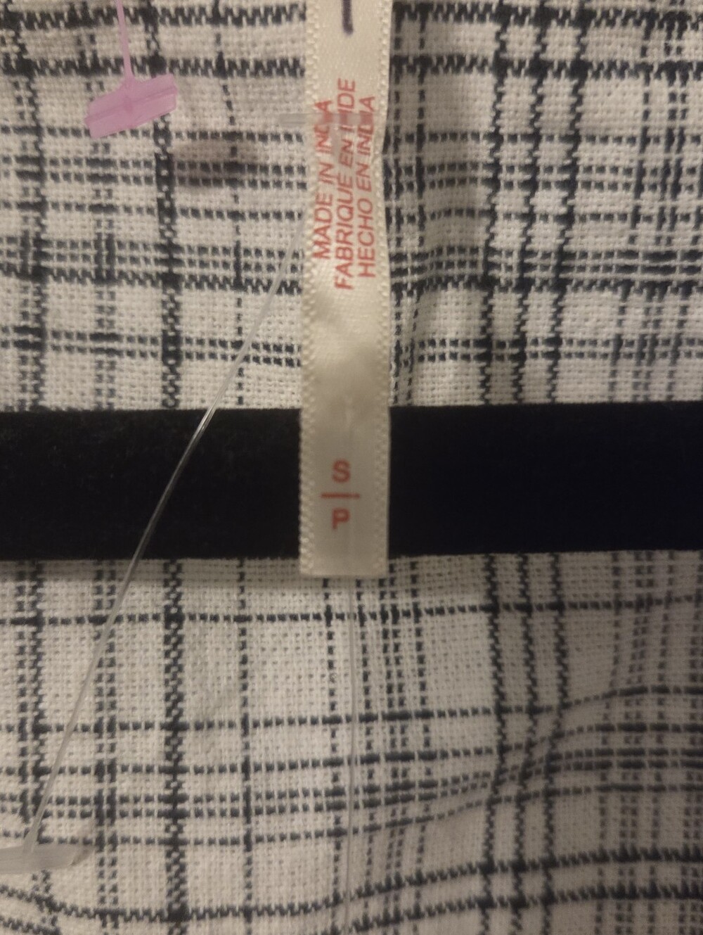 Free People Womens Black White Plaid Juni B Button Down Preppy Mini Dress Sz S - Picture 5 of 5